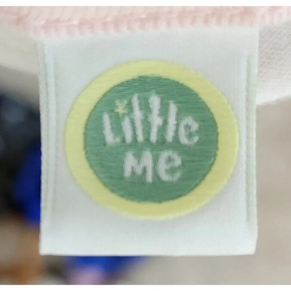 Little Me Thin Baby Girl‎ Blanket White/Pink Polka Dot Flower Embroidery 30
